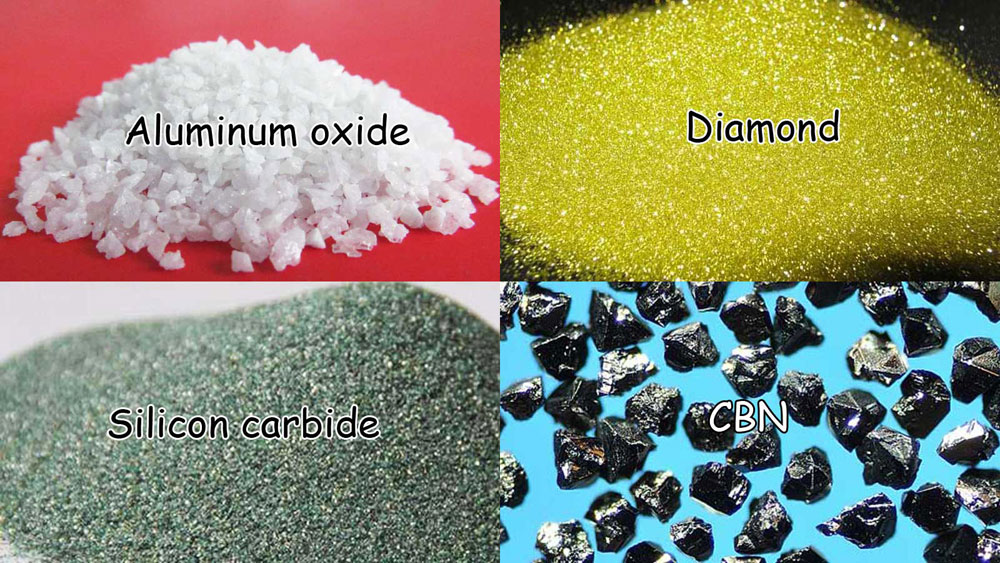 abrasive tools' particle grain diamond CBN aluminum oxide and silicon carbide